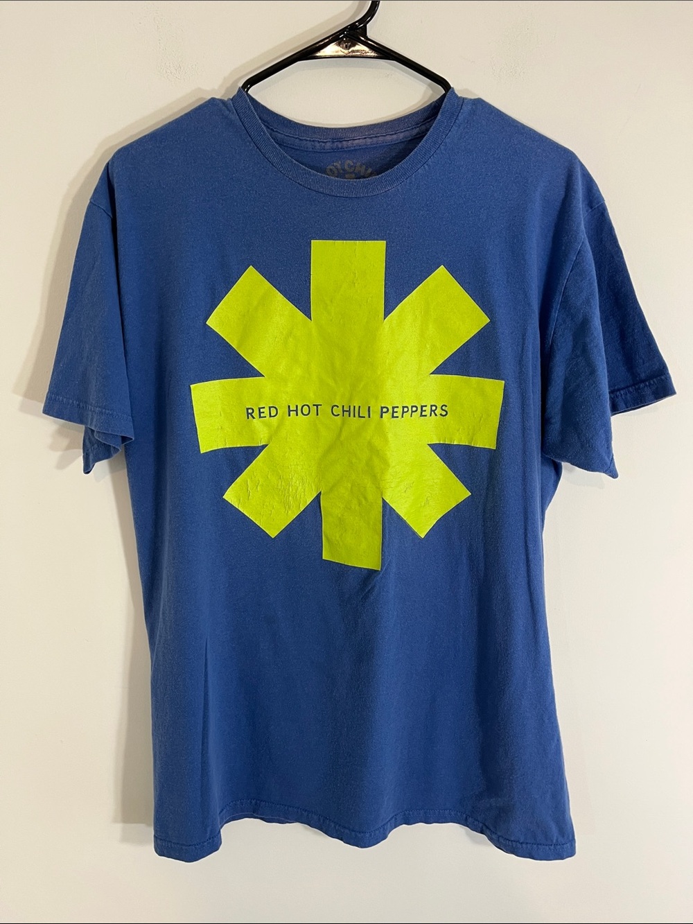 Authentic VINTAGE Light Blue Red Hot Chili Peppers Concert Tour Shirt XL